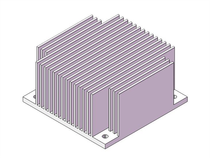 Motherboard Chip Heat Sink 3D